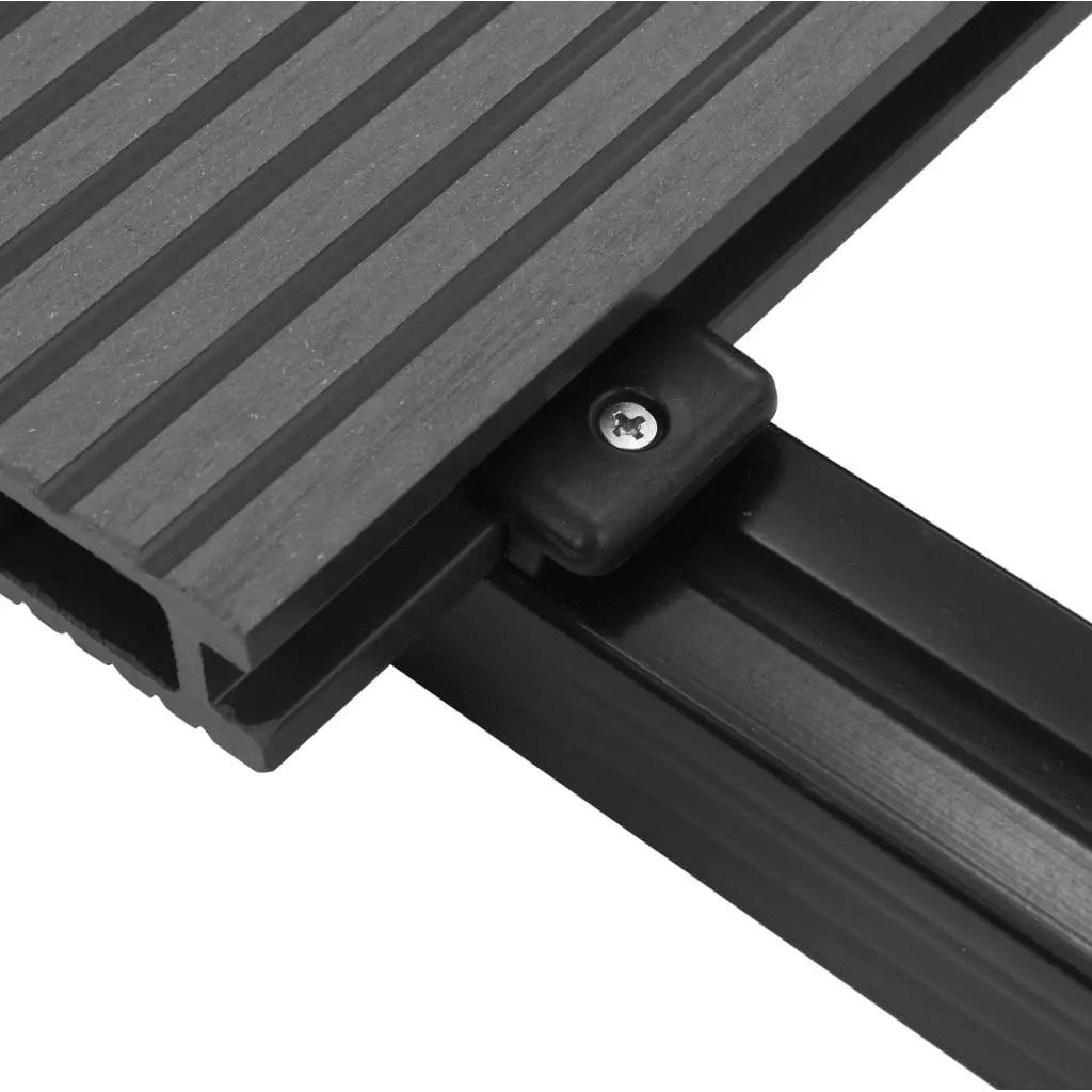 vidaXL Pavimento per Esterni in WPC con Accessori 20 m² 2,2 m Grigio VIDAXL