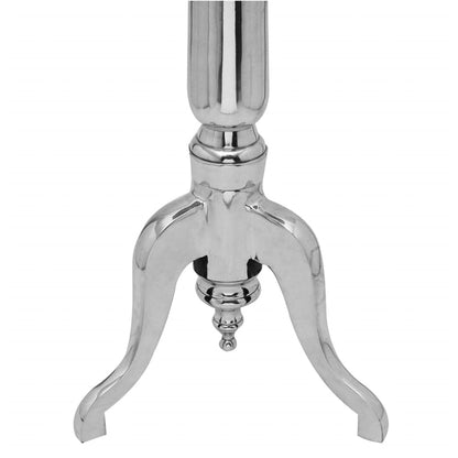 vidaXL Tavolino da Salotto Rotondo in Alluminio Argentato