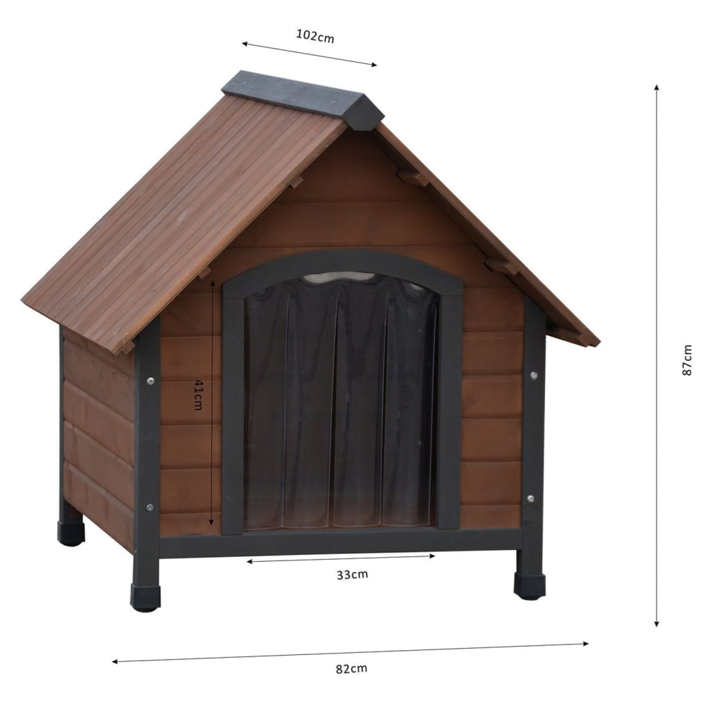 @Pet Cuccia per Cani Ingresso in Plastica Rustique Marrone 102x82x87cm @PET