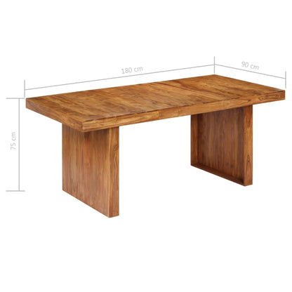 vidaXL Tavolo da Pranzo 180x90x75 cm in Legno Massello di Acacia