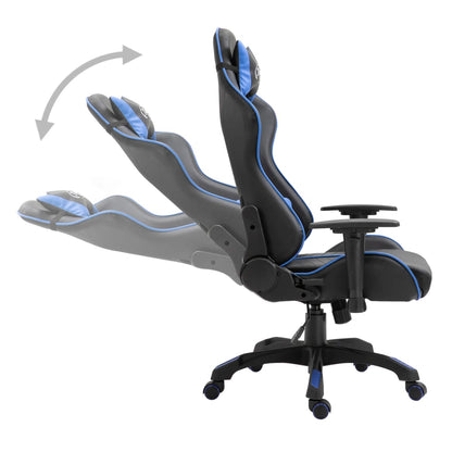 vidaXL Sedia da Gaming Blu in Similpelle