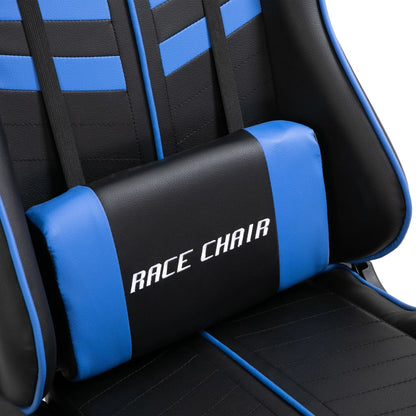 vidaXL Sedia da Gaming Blu in Similpelle