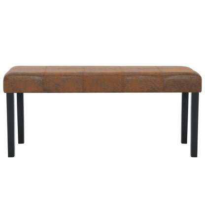 vidaXL Panca 106 cm Marrone in Pelle Scamosciata Artificiale