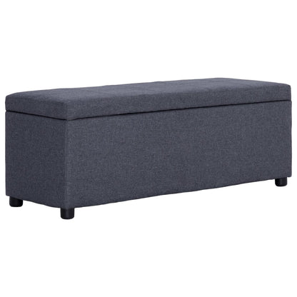 vidaXL Panca con Vano Portaoggetti 116 cm Grigio Scuro in Poliestere
