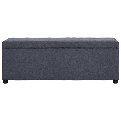 vidaXL Panca con Vano Portaoggetti 116 cm Grigio Scuro in Poliestere