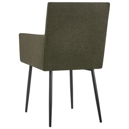 vidaXL Sedie da Pranzo con Braccioli 2 pz Marroni in Tessuto