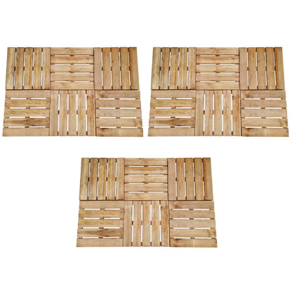 vidaXL Piastrelle per Esterni 18 pz 50x50 cm in Legno Marrone VIDAXL