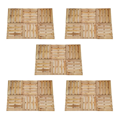 vidaXL Piastrelle per Esterni 30 pz 50x50 cm in Legno Marrone VIDAXL