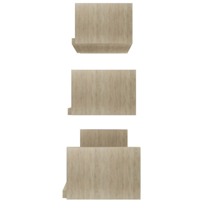 vidaXL Mensole a Muro 3 pz Rovere Sonoma in Legno Multistrato