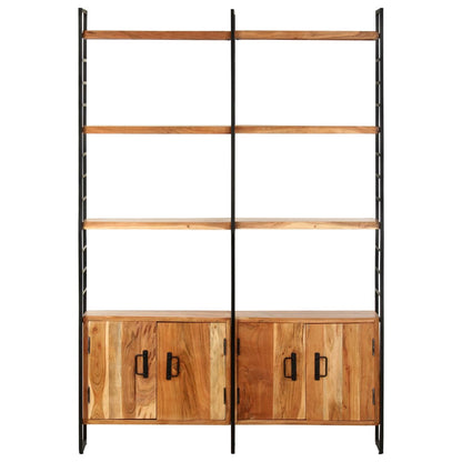 vidaXL Libreria a 4 Livelli Legno Massello di Acacia 124x30x180 cm