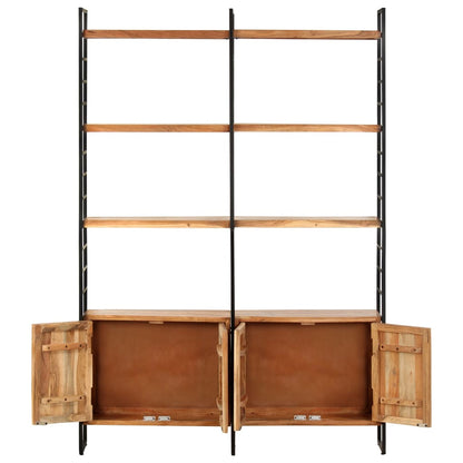 vidaXL Libreria a 4 Livelli Legno Massello di Acacia 124x30x180 cm