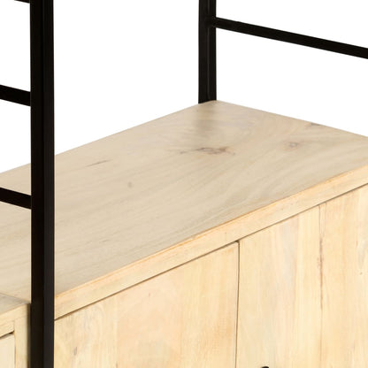 vidaXL Libreria a 4 Livelli 80x30x180 cm in Legno Massello di Mango