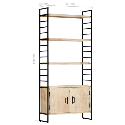 vidaXL Libreria a 4 Livelli 80x30x180 cm in Legno Massello di Mango
