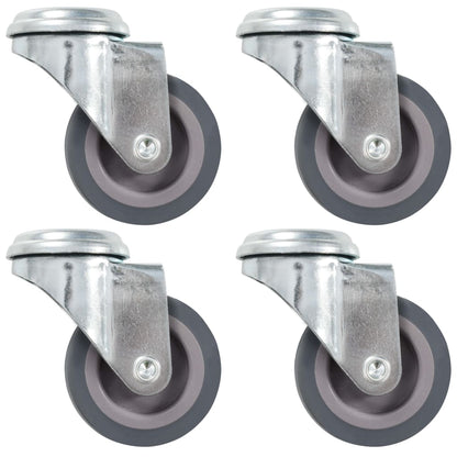 vidaXL Ruote Girevoli con Foro per Bullone 32 pz 50 mm