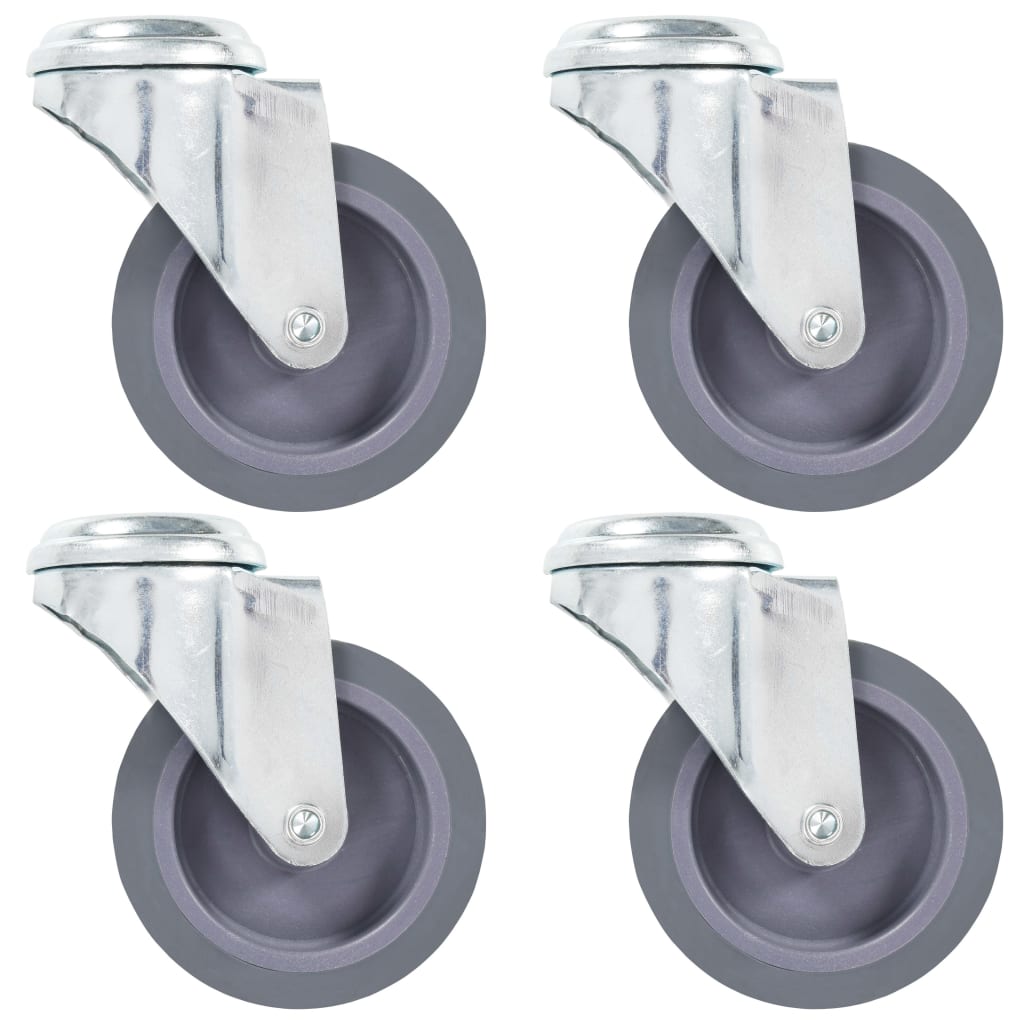 vidaXL Ruote Girevoli con Foro per Bullone 8 pz 75 mm