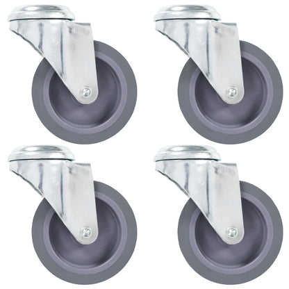 vidaXL Ruote Girevoli con Foro per Bullone 8 pz 75 mm