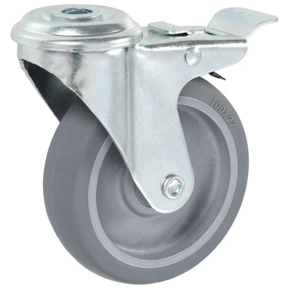 vidaXL Ruote Girevoli con Foro per Bulloni 32 pz 100 mm