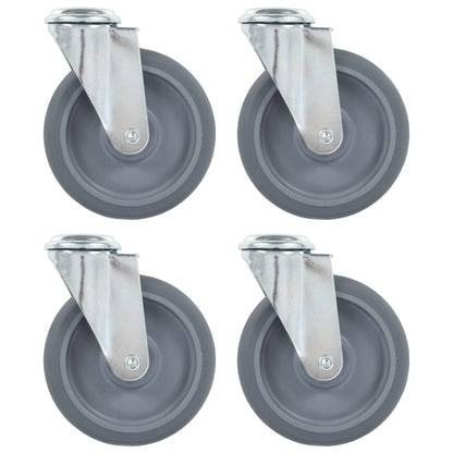 vidaXL Ruote Girevoli con Foro per Bullone 12 pz 125 mm