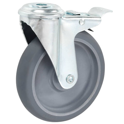 vidaXL Ruote Girevoli con Foro per Bullone 24 pz 125 mm