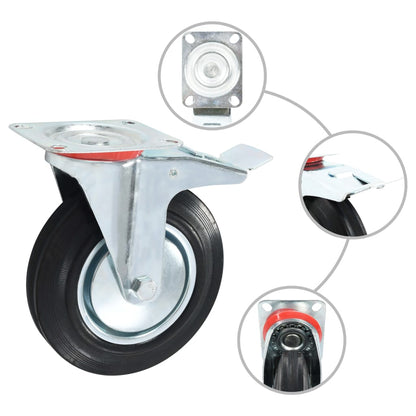 vidaXL Ruote Girevoli 16 pz 200 mm
