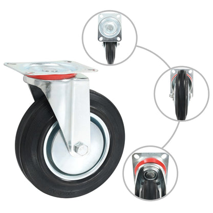 vidaXL Ruote Girevoli 16 pz 200 mm