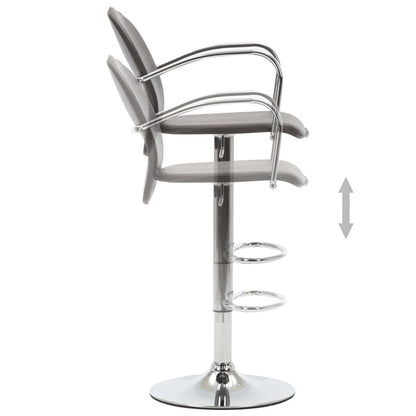 vidaXL Sgabelli da Bar con Braccioli 2 pz Marroni in Similpelle