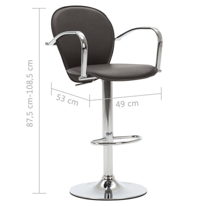 vidaXL Sgabelli da Bar con Braccioli 2 pz Marroni in Similpelle