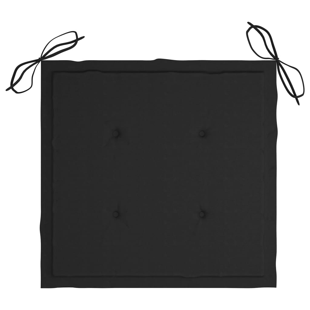 vidaXL Cuscini per Sedia 4 pz Neri 40x40x3 cm in Tessuto Oxford