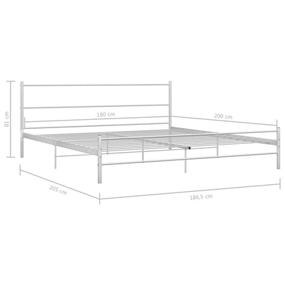vidaXL Giroletto Bianco in Metallo 180x200 cm