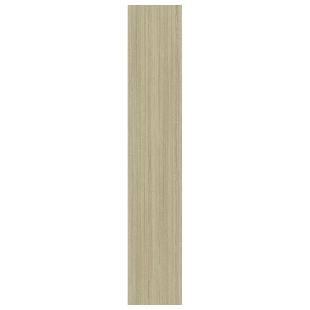 vidaXL Libreria a 3 Ripiani Bianco e Sonoma 40x24x109cm in Multistrato VIDAXL