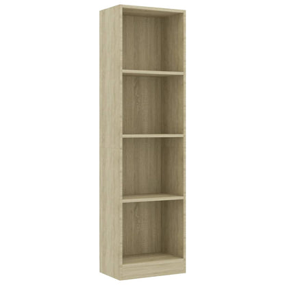 vidaXL Libreria 4 Ripiani Rovere Sonoma 40x24x142 cm Legno Multistrato