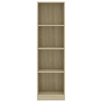 vidaXL Libreria 4 Ripiani Rovere Sonoma 40x24x142 cm Legno Multistrato