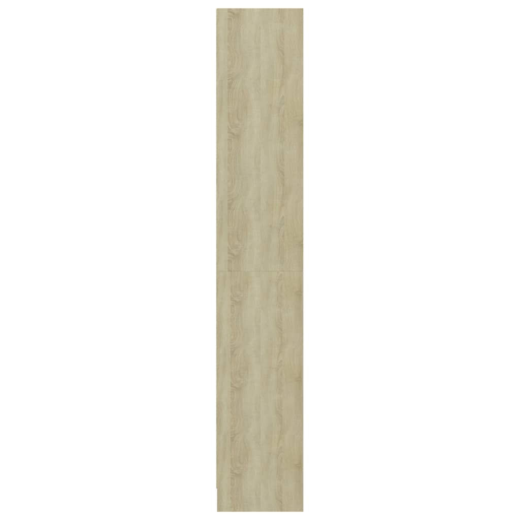 vidaXL Libreria a 4 Ripiani Bianco e Sonoma 40x24x142cm in Multistrato
