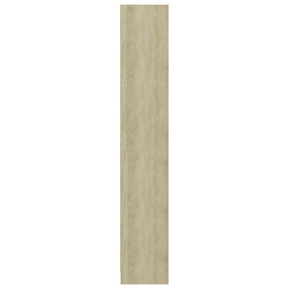 vidaXL Libreria a 4 Ripiani Bianco e Sonoma 40x24x142cm in Multistrato
