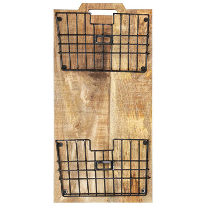 vidaXL Portariviste a Parete 33x10x67 cm in Massello di Mango Grezzo