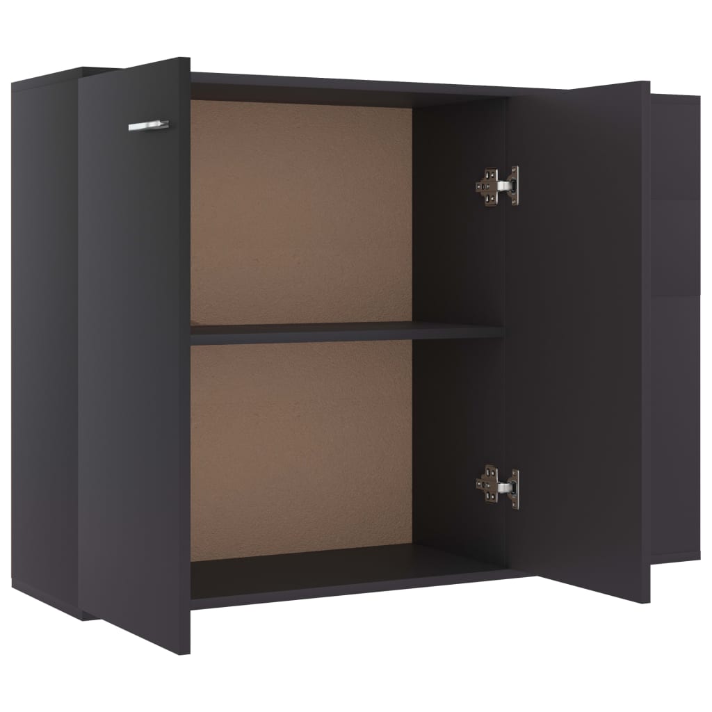 vidaXL Credenza Grigia 105x30x75 cm in Legno Multistrato