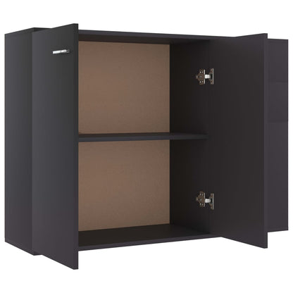 vidaXL Credenza Grigia 105x30x75 cm in Legno Multistrato