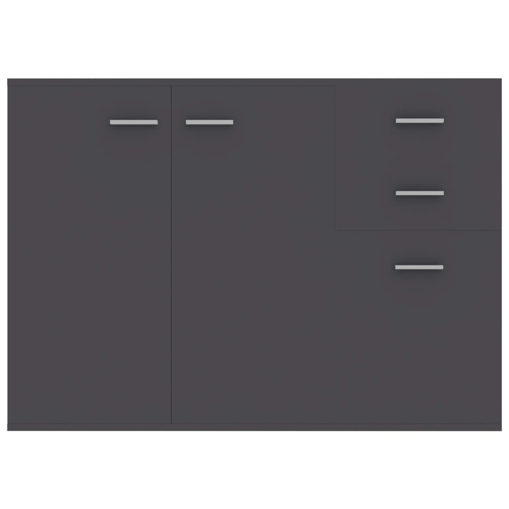 vidaXL Credenza Grigia 105x30x75 cm in Legno Multistrato