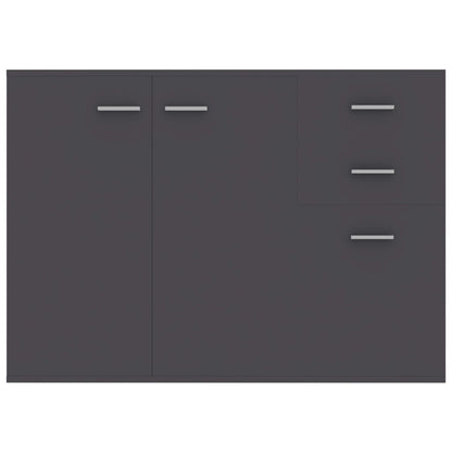vidaXL Credenza Grigia 105x30x75 cm in Legno Multistrato