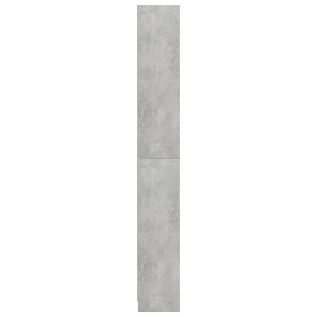 vidaXL Libreria 5 Ripiani Grigio Cemento 80x24x175cm Legno Multistrato VIDAXL