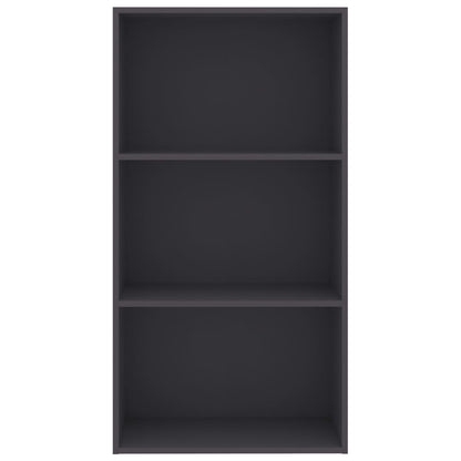 vidaXL Libreria a 3 Ripiani Grigia 60x30x114 cm in Legno Multistrato