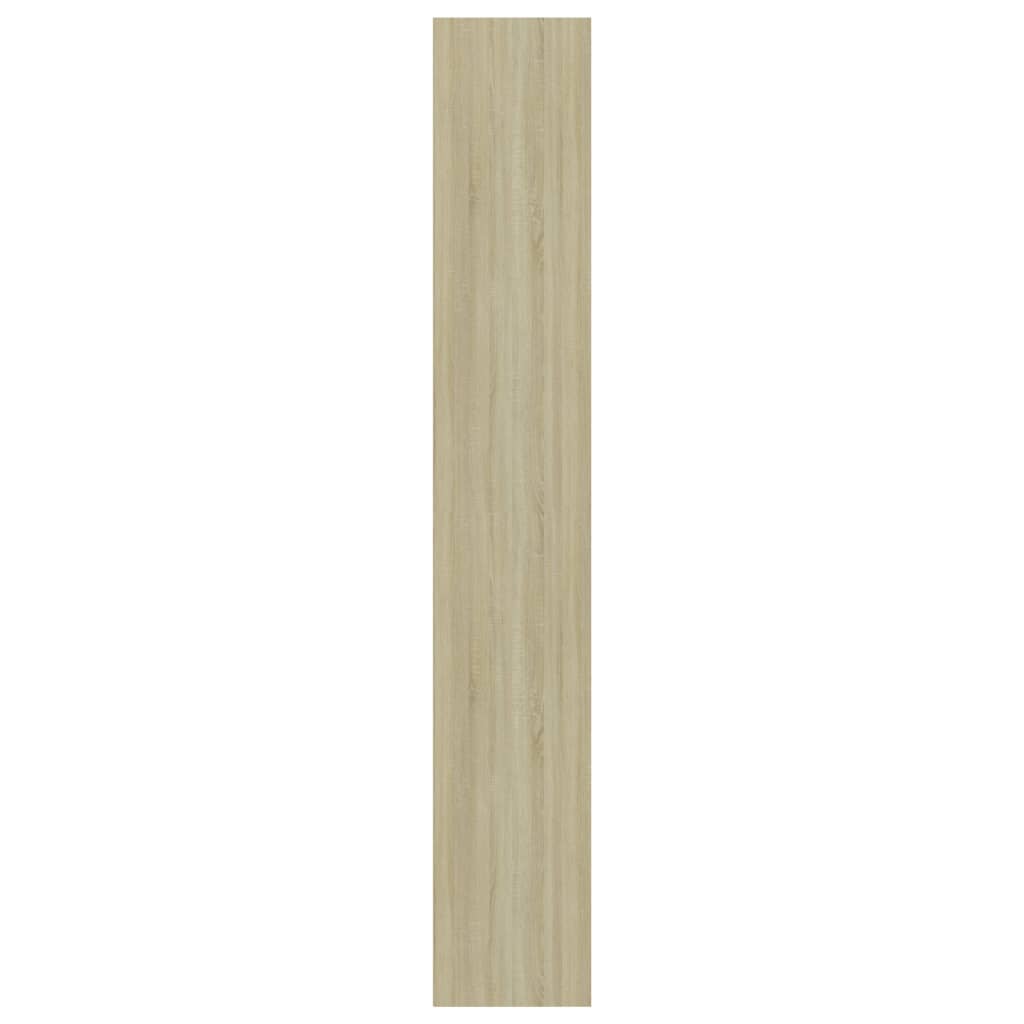 vidaXL Libreria 5 Ripiani Bianco Rovere Sonoma 60x30x189cm Multistrato