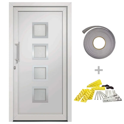 vidaXL Porta di Ingresso Bianca 98x208 cm VIDAXL