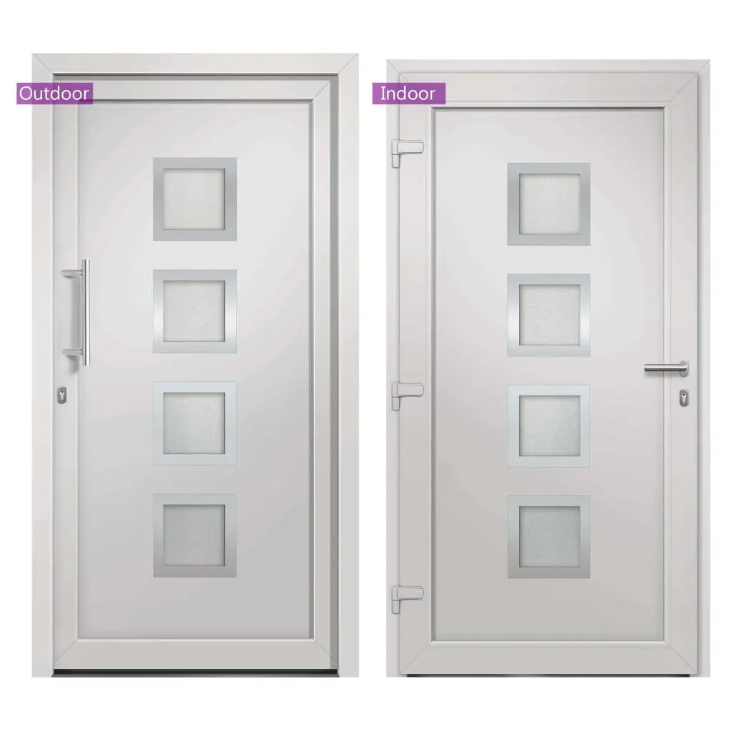 vidaXL Porta di Ingresso Bianca 98x208 cm VIDAXL
