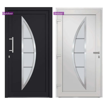 vidaXL Porta di Ingresso Antracite 108x208 cm VIDAXL