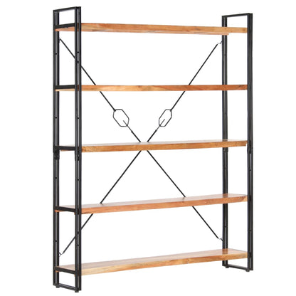 vidaXL Libreria a 5 Ripiani 140x30x180 cm in Legno Massello di Acacia