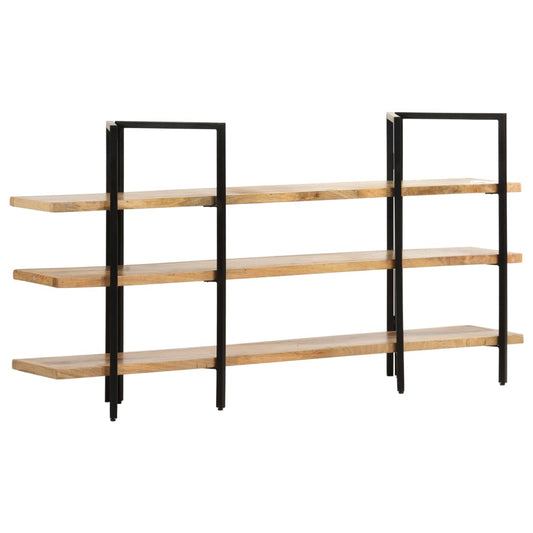 vidaXL Libreria a 3 Livelli 160x31x80 cm in Legno Massello di Mango
