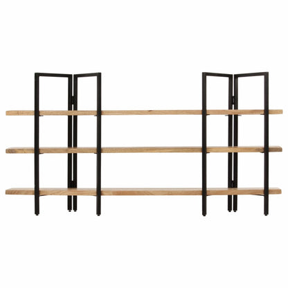 vidaXL Libreria a 3 Livelli 160x31x80 cm in Legno Massello di Mango