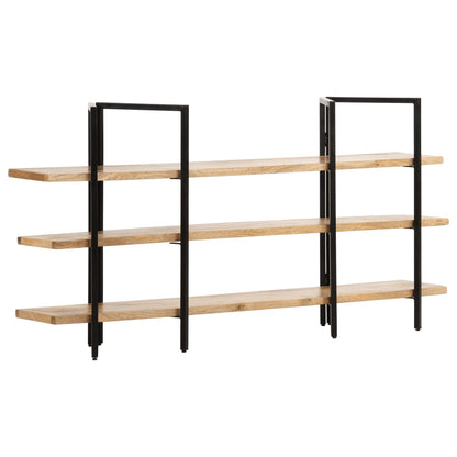 vidaXL Libreria a 3 Livelli 160x31x80 cm in Legno Massello di Mango