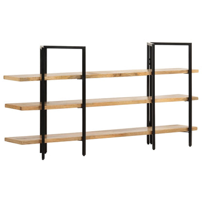 vidaXL Libreria a 3 Livelli 160x31x80 cm in Legno Massello di Mango